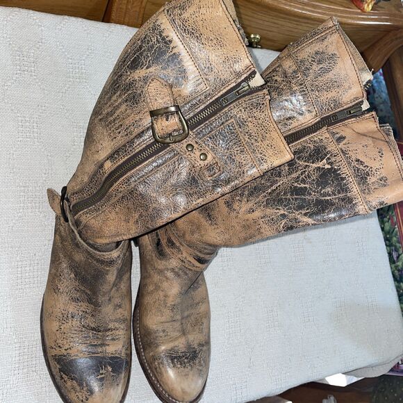 Bed Stu Men’s Distressed Boots Size 11 M Brown Leather Going Out Streetwear - Picture 4 of 12